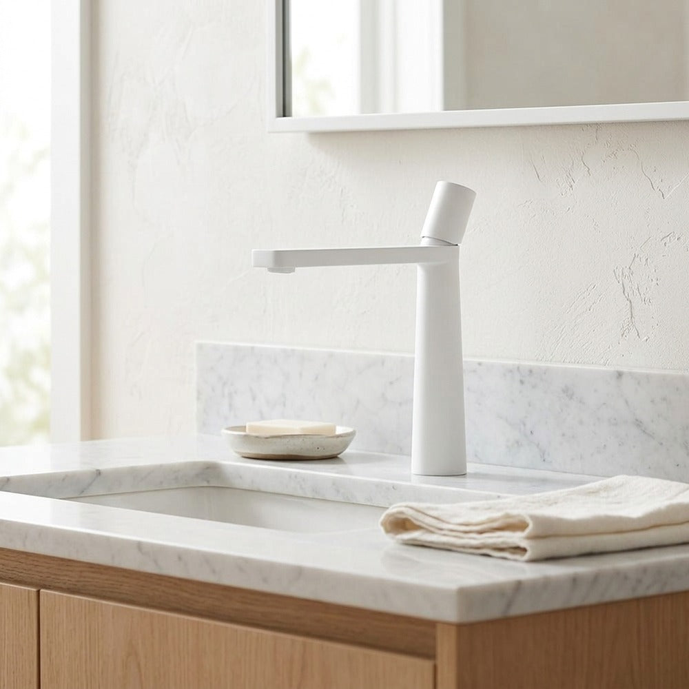 Lagomel single-hole bathroom faucet, set in a Traditional/Classic bathroom