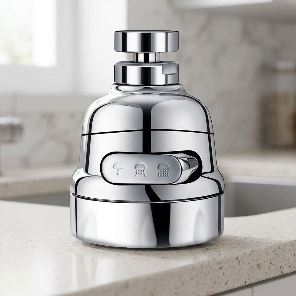 Lagomel replacement spray head in chrome, set in a Modern/Minimalist/Contemporary kitchen