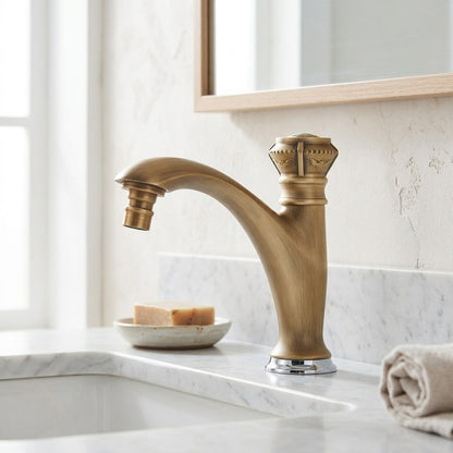 Lagomel single-hole bathroom faucet, set in a Traditional/Classic bathroom