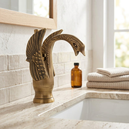 Lagomel single-hole bathroom faucet, set in a Traditional/Classic bathroom