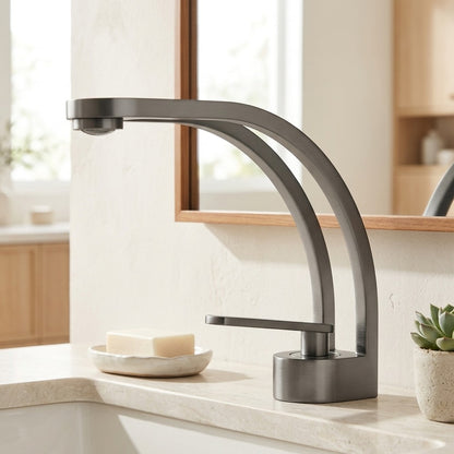Lagomel single-hole bathroom faucet, set in a Traditional/Classic bathroom