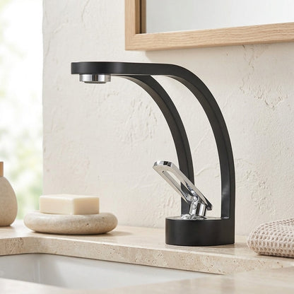 Lagomel single-hole bathroom faucet, set in a Traditional/Classic bathroom