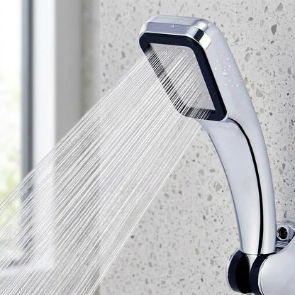 Lagomel hand shower in chrome, matte black, set in a Traditional/Classic bathroom
