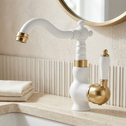 Lagomel single-hole bathroom faucet, set in a Traditional/Classic bathroom