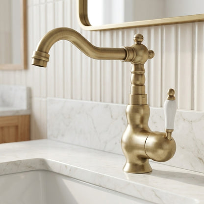 Lagomel single-hole bathroom faucet, set in a Traditional/Classic bathroom