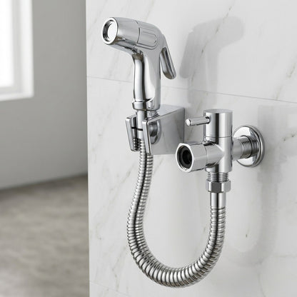Lagomel bidet faucet in chrome, set in a Contemporary bathroom