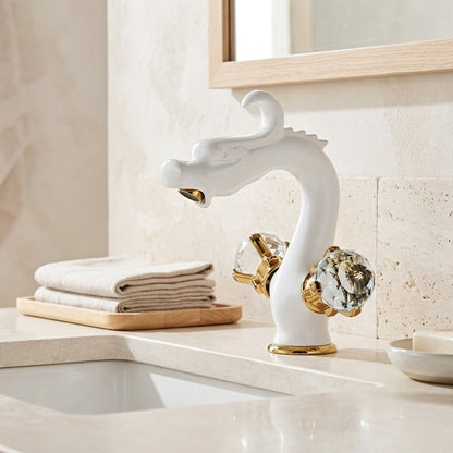 Lagomel single-hole bathroom faucet, set in a Traditional/Classic bathroom