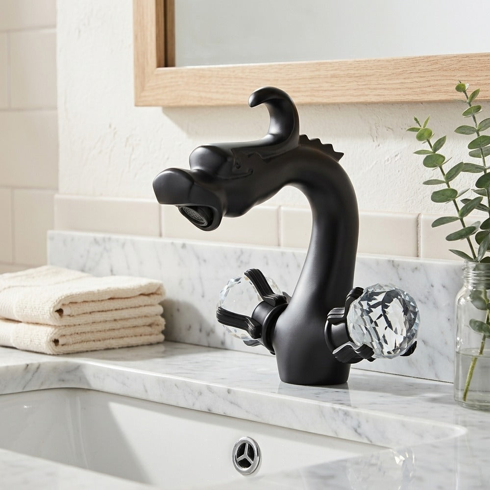 Lagomel single-hole bathroom faucet, set in a Traditional/Classic bathroom
