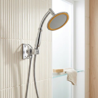 Lagomel hand shower, set in a Contemporary bathroom
