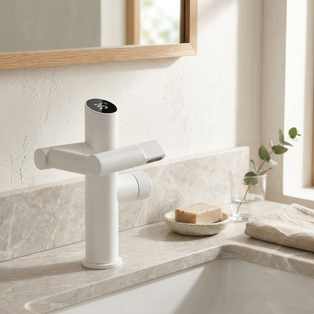 Lagomel single-hole bathroom faucet, set in a Traditional/Classic bathroom