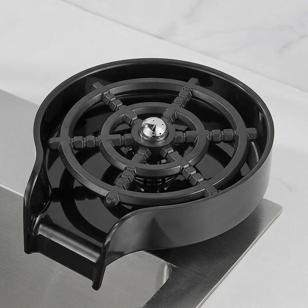 Lagomel glass rinser, set in a Modern/Contemporary kitchen