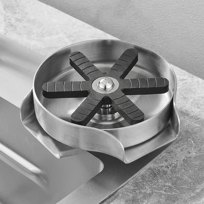 Lagomel glass rinser, set in a Modern/Contemporary kitchen