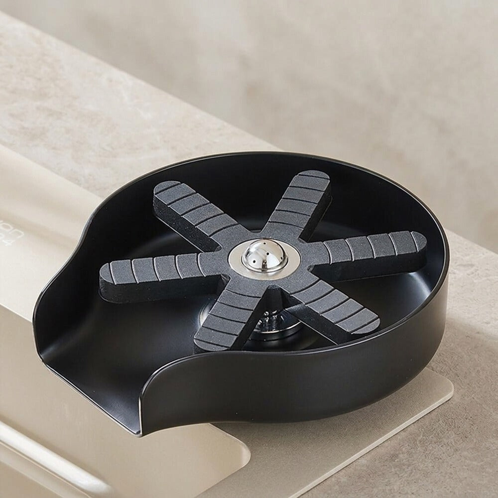 Lagomel glass rinser, set in a Modern/Contemporary kitchen