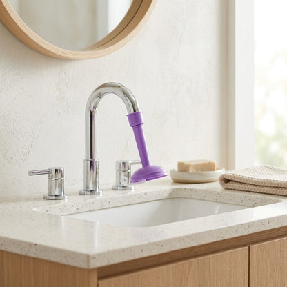 Lagomel faucet aerator, set in a Modern bathroom