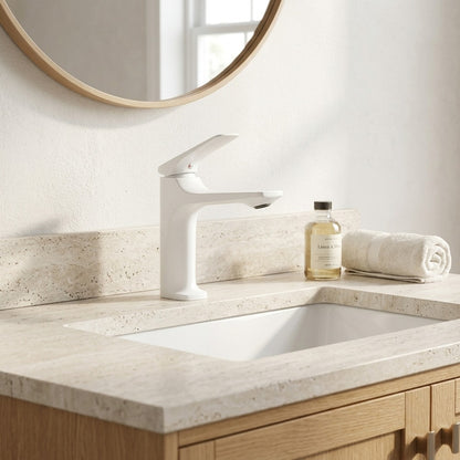 Lagomel single-hole bathroom faucet, set in a Traditional/Classic bathroom