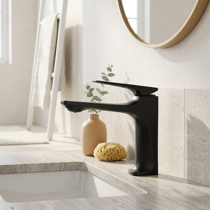Lagomel single-hole bathroom faucet, set in a Traditional/Classic bathroom