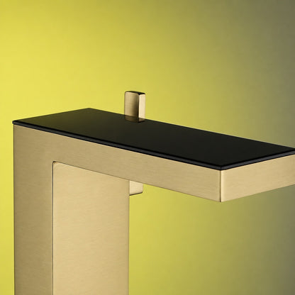 Modern Waterfall Bathroom Faucet, Single-Handle Brass Basin Faucet, Chrome / Brushed Gold / Matte White