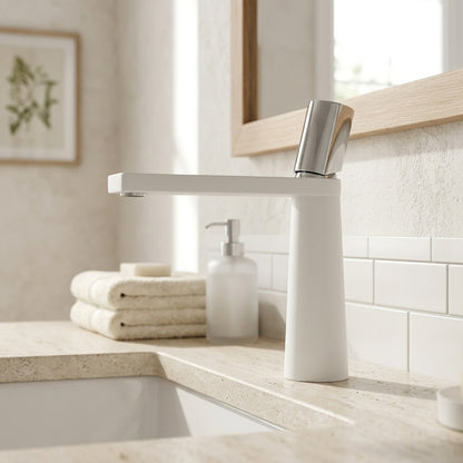 Lagomel single-hole bathroom faucet, set in a Traditional/Classic bathroom