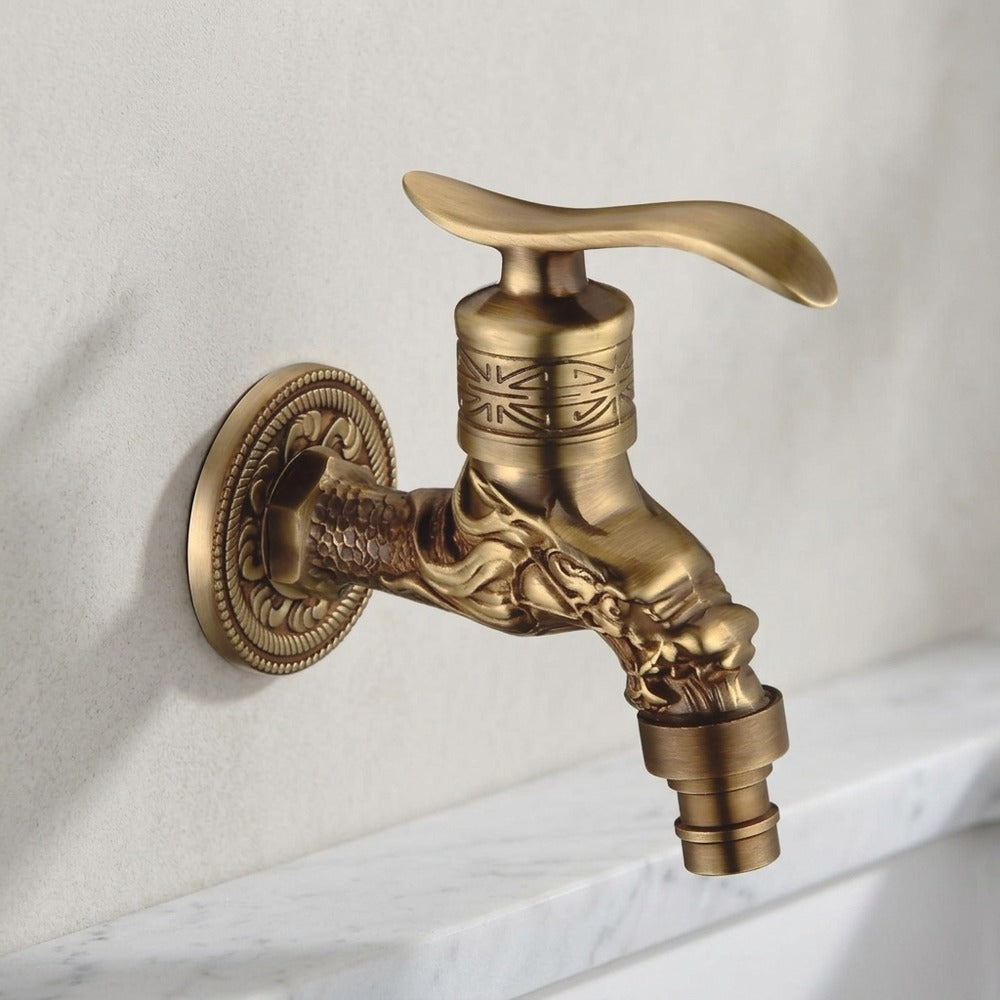 Lagomel wall-mounted washing machine faucet, set in a Traditional/Classic/Rustic/Industrial bathroom