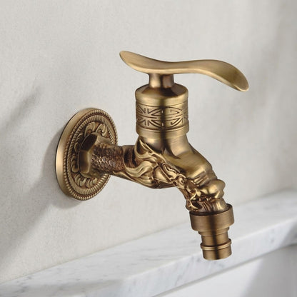 Lagomel wall-mounted washing machine faucet, set in a Traditional/Classic/Rustic/Industrial bathroom