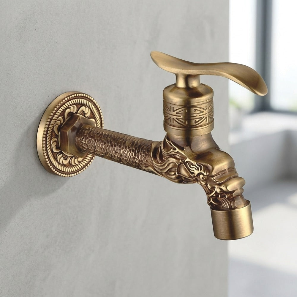 Lagomel wall-mounted washing machine faucet, set in a Traditional/Classic/Rustic/Industrial bathroom