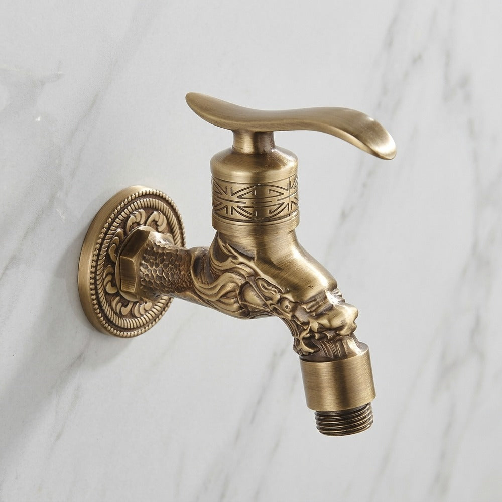 Lagomel wall-mounted washing machine faucet, set in a Traditional/Classic/Rustic/Industrial bathroom
