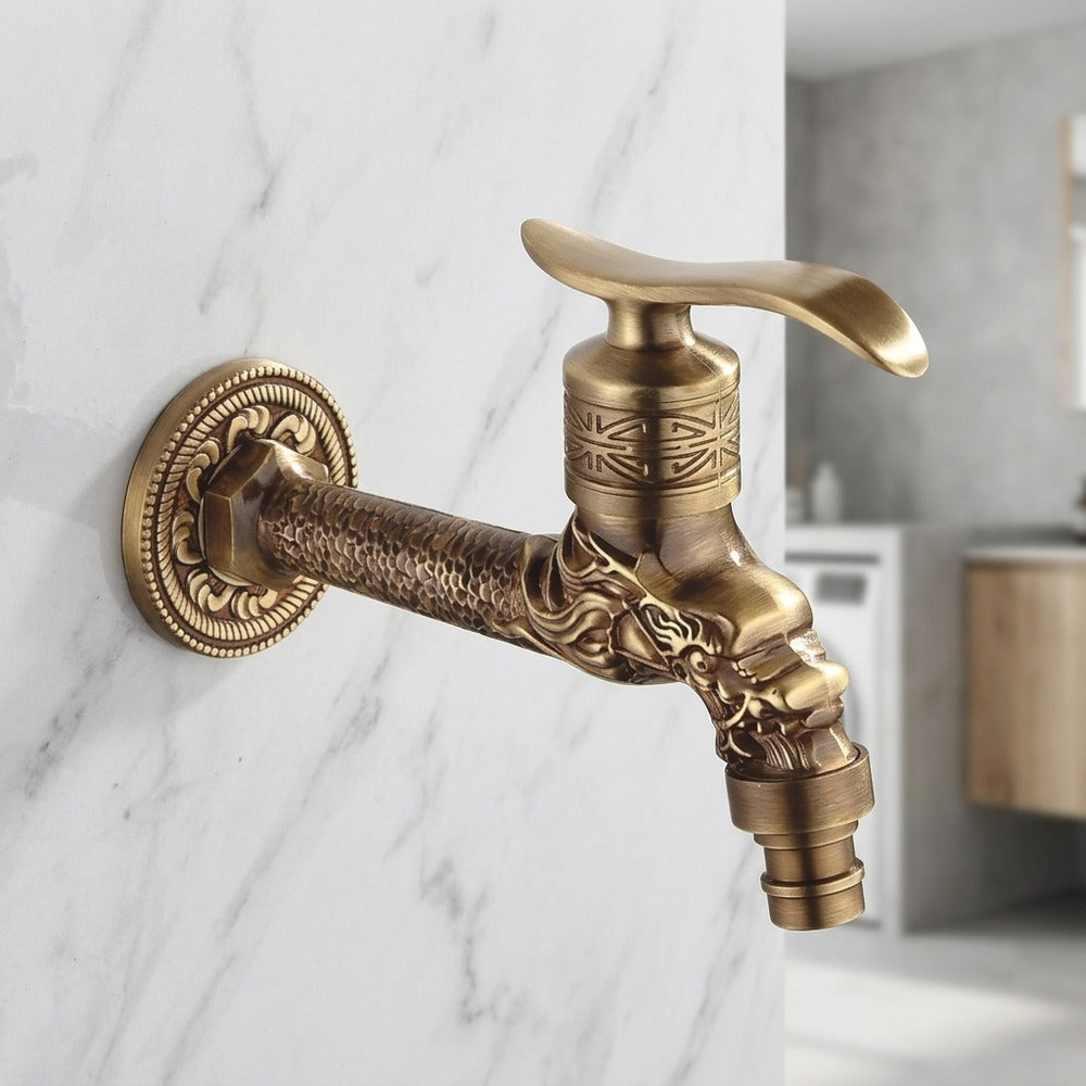 Lagomel wall-mounted washing machine faucet, set in a Traditional/Classic/Rustic/Industrial bathroom