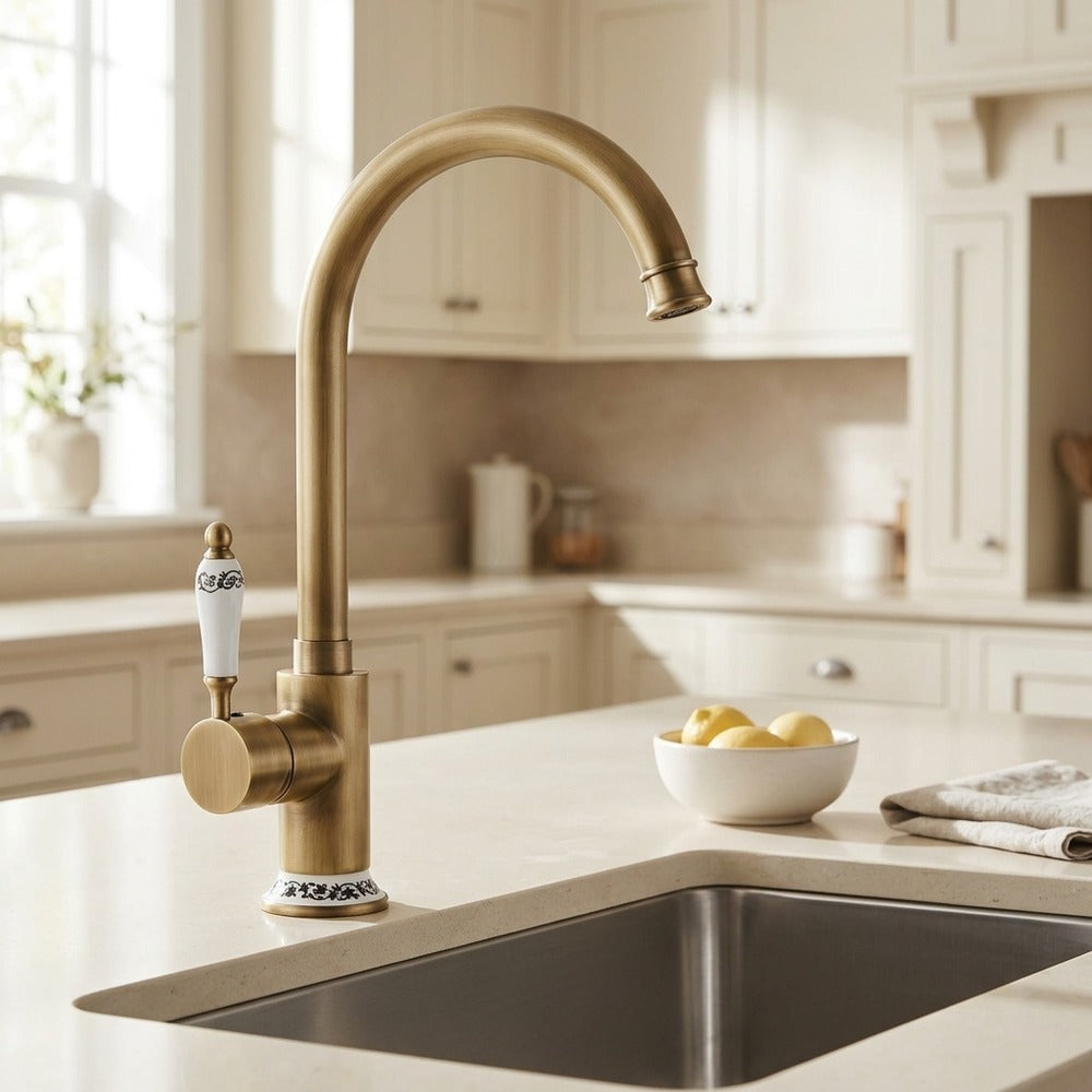 Lagomel single-handle kitchen faucet, set in a Traditional/Classic/Vintage/Retro kitchen