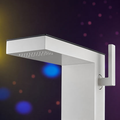 Modern Waterfall Bathroom Faucet, Single-Handle Brass Basin Faucet, Chrome / Brushed Gold / Matte White