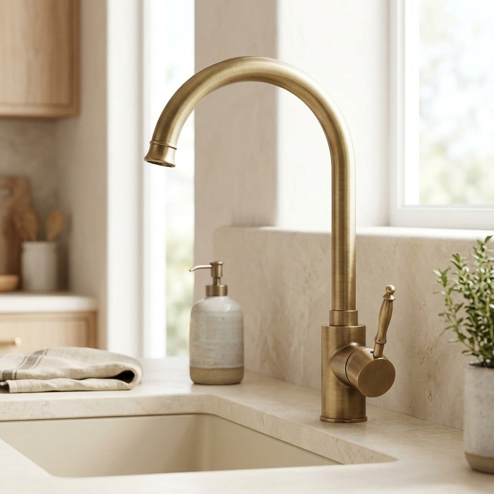 Lagomel single-handle kitchen faucet, set in a Traditional/Classic/Vintage/Retro kitchen