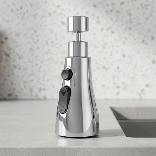 Lagomel replacement spray head in chrome, matte black, set in a Modern/Contemporary kitchen