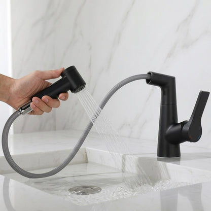 Lagomel pull-out single-hole bathroom faucet, set in a Traditional/Classic/Vintage/Retro bathroom