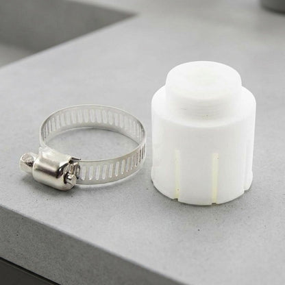 Lagomel faucet water filter, set in a Modern bathroom