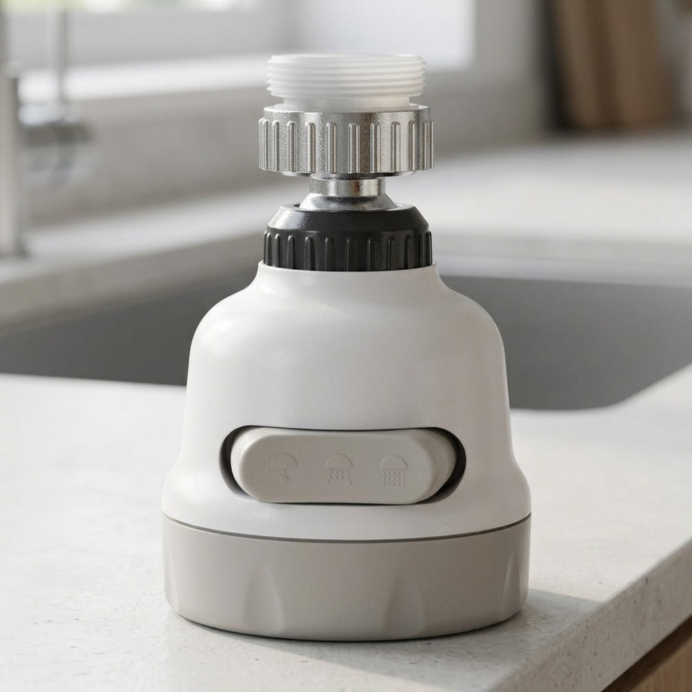 Lagomel faucet aerator in chrome, two-tone / mixed finish, set in a Modern/Contemporary bathroom