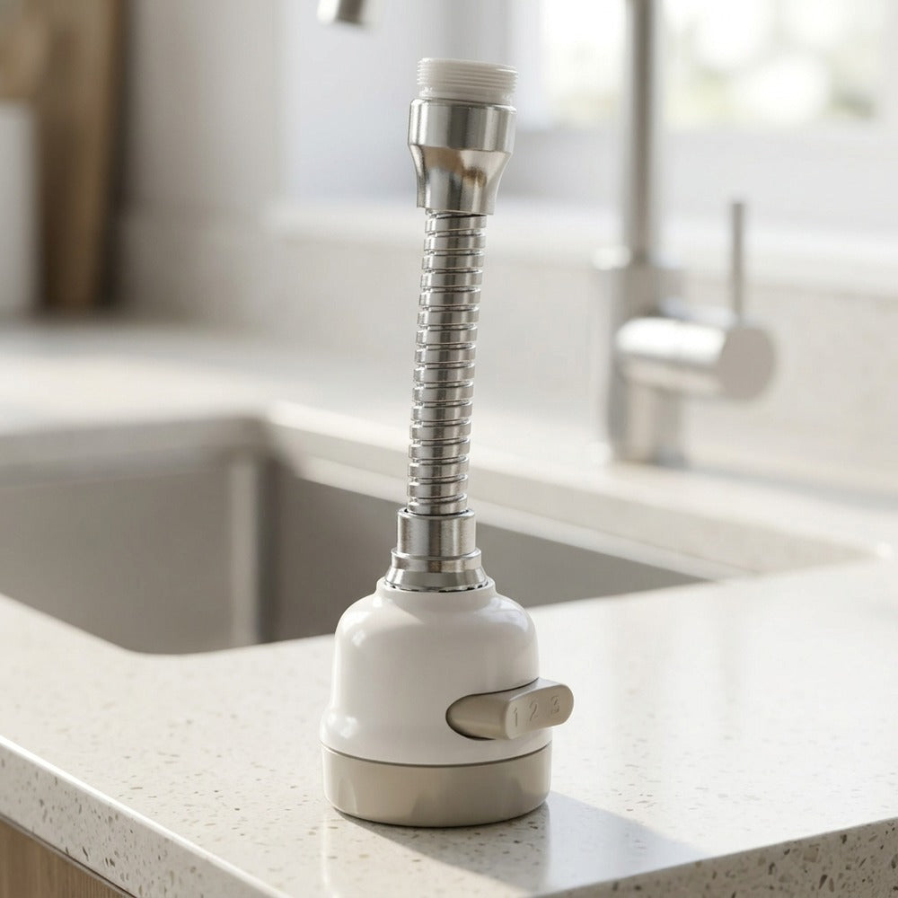 Lagomel faucet aerator, set in a Modern bathroom
