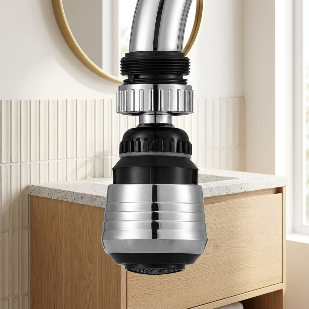 Lagomel faucet aerator, set in a Modern bathroom