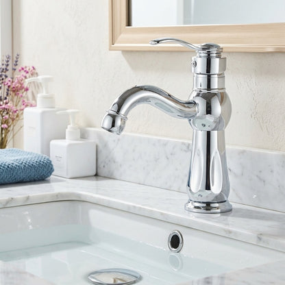 Lagomel single-hole bathroom faucet, set in a Traditional/Classic bathroom
