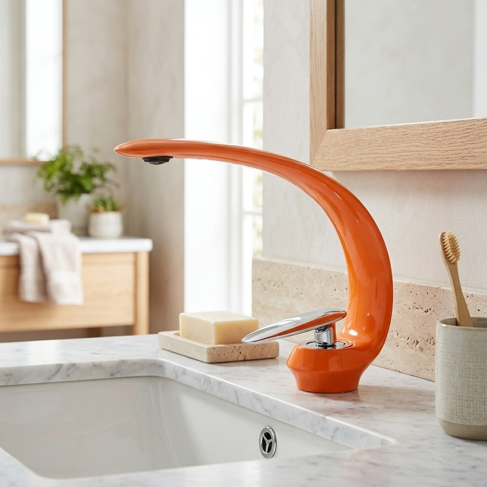 Lagomel single-hole bathroom faucet, set in a Traditional/Classic bathroom