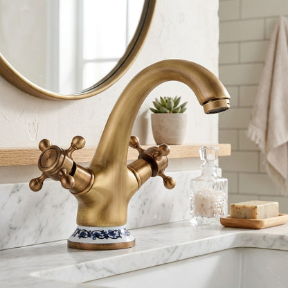 Lagomel single-hole bathroom faucet, set in a Traditional/Classic bathroom