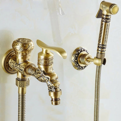 Lagomel wall-mounted bidet faucet, set in a Traditional/Classic/Vintage/Retro bathroom