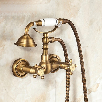 Lagomel wall-mount tub filler, set in a Vintage/Retro/Art Deco bathroom