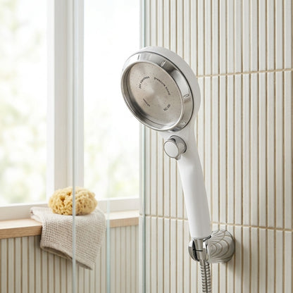 Lagomel hand shower, set in a Contemporary bathroom
