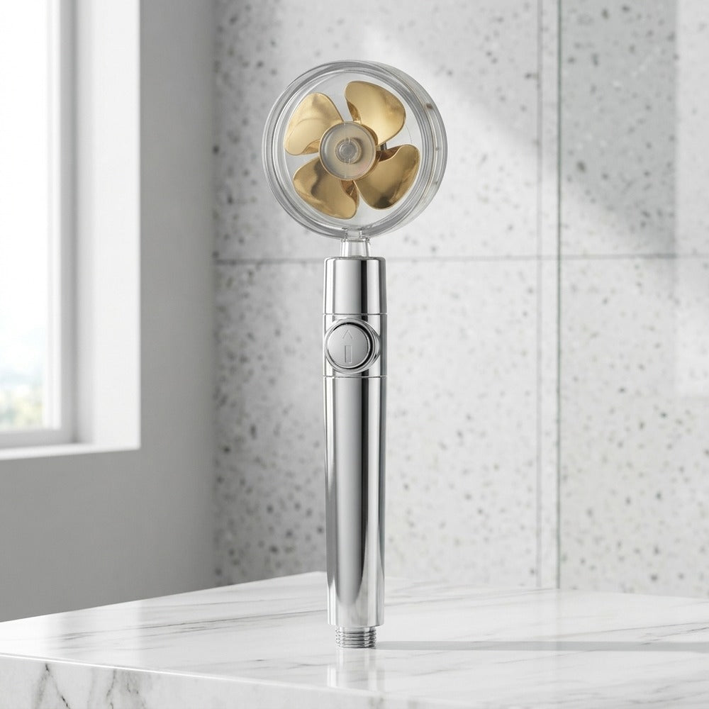Lagomel hand shower, set in a Contemporary bathroom