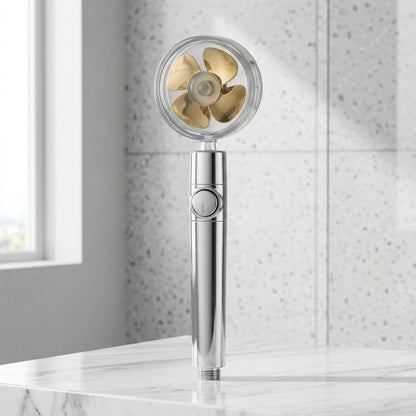 Lagomel hand shower, set in a Contemporary bathroom