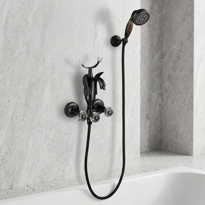 Lagomel wall-mount tub filler, set in a Vintage/Retro/Art Deco bathroom