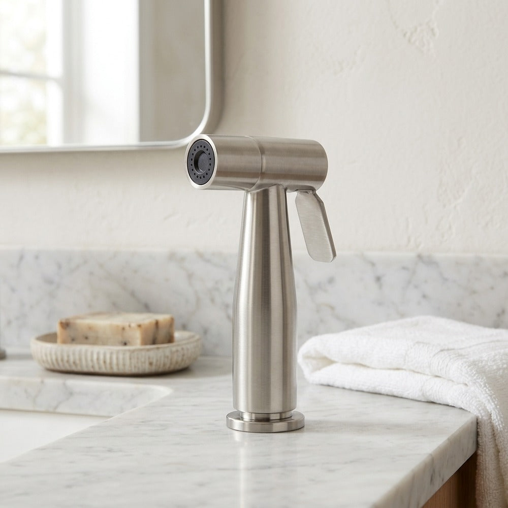 Lagomel wall-mounted bidet faucet, set in a Traditional/Classic/Vintage/Retro bathroom