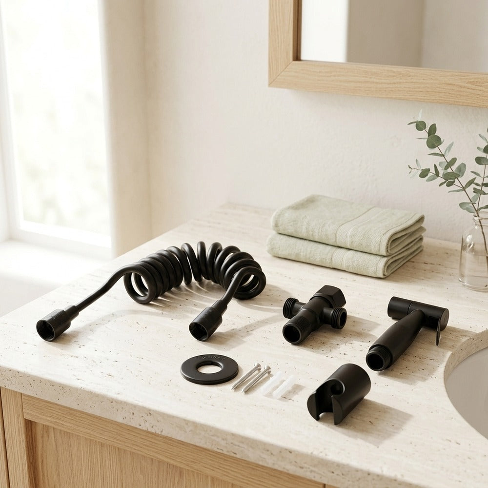 Lagomel wall-mounted bidet faucet, set in a Traditional/Classic/Vintage/Retro bathroom