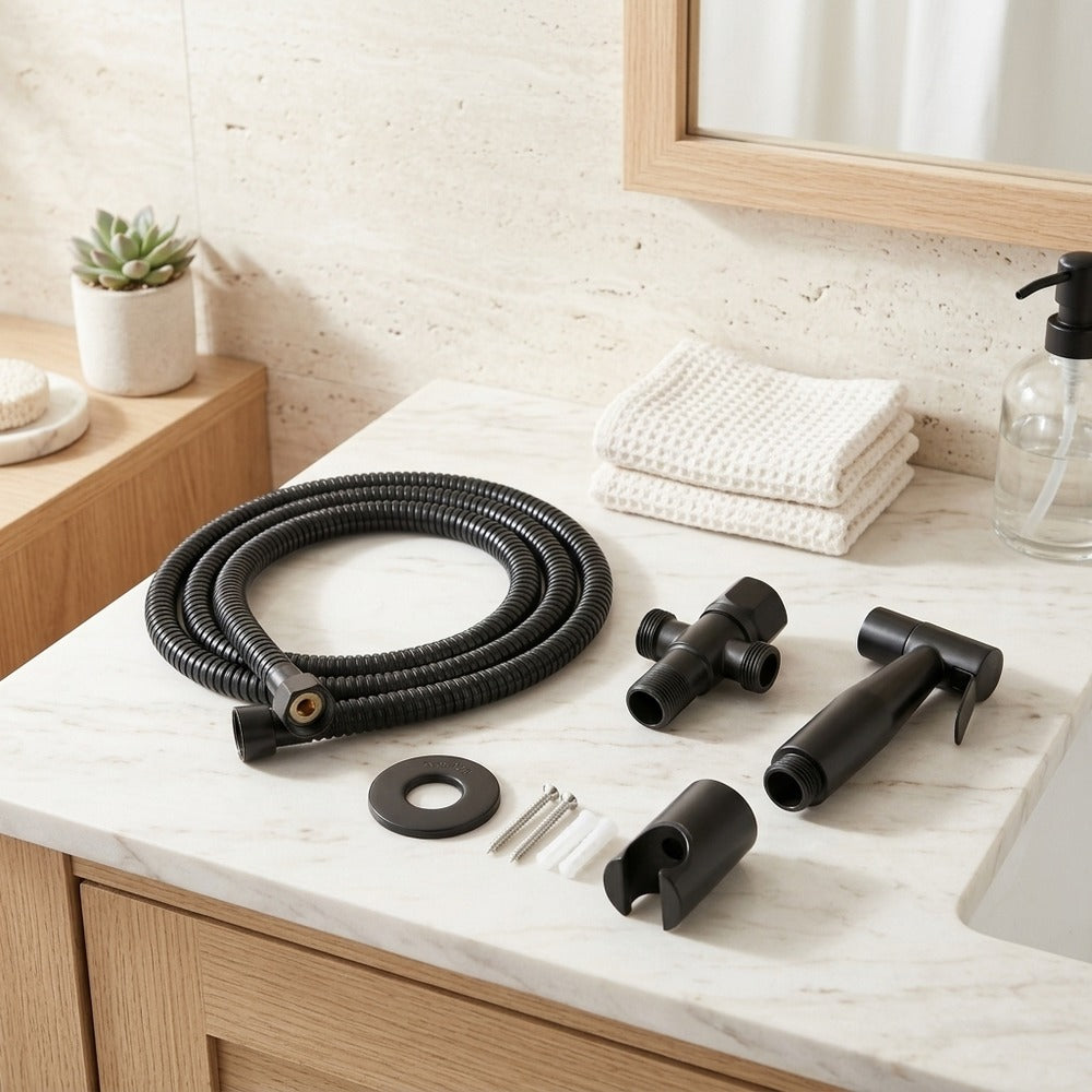 Lagomel wall-mounted bidet faucet, set in a Traditional/Classic/Vintage/Retro bathroom