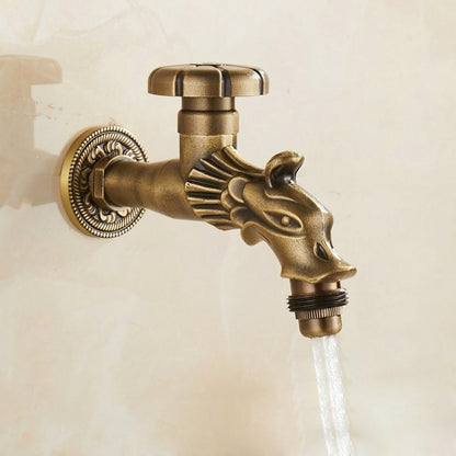 Lagomel wall-mounted outdoor faucet, set in a Vintage/Retro/Rustic bathroom
