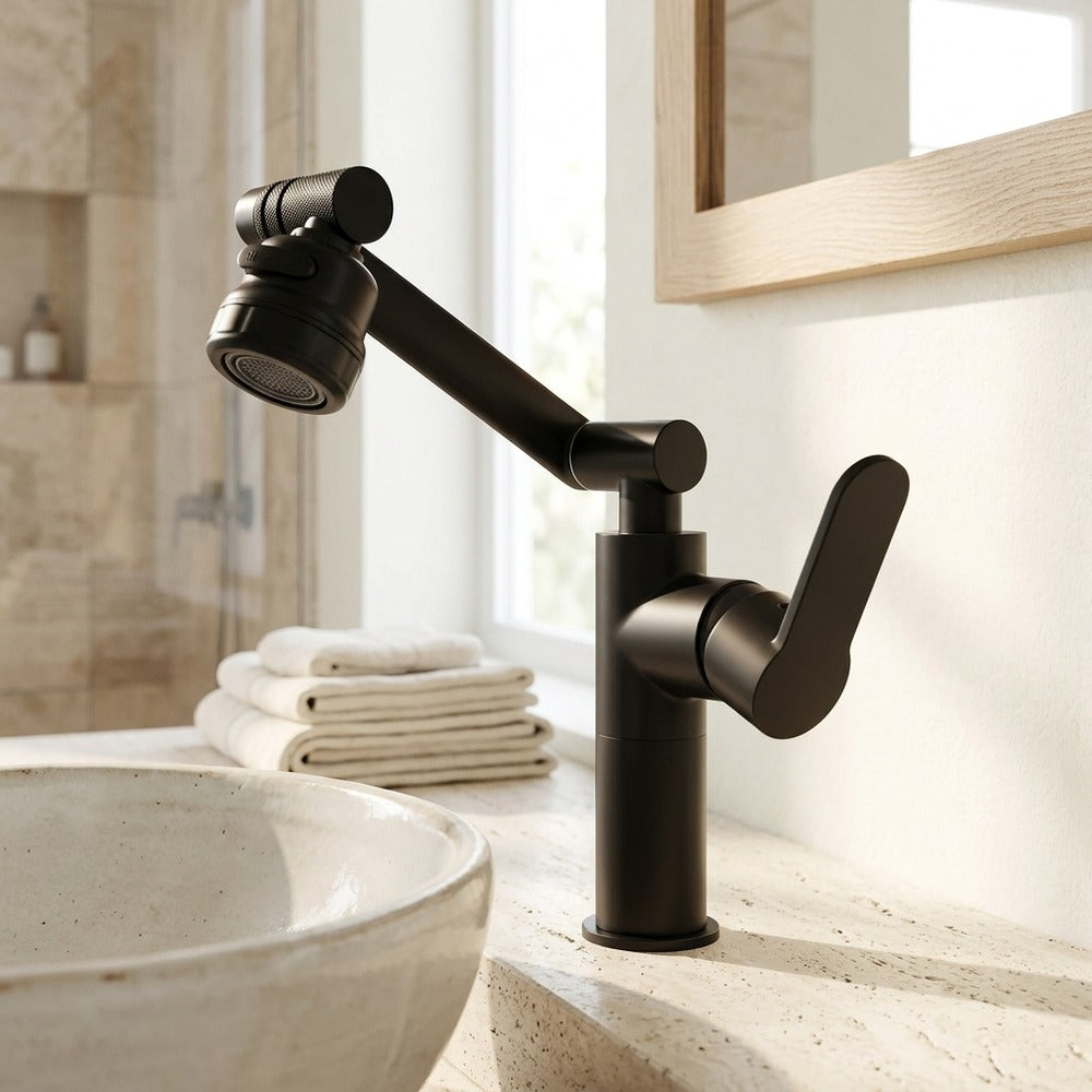 Lagomel single-hole bathroom faucet, set in a Traditional/Classic bathroom